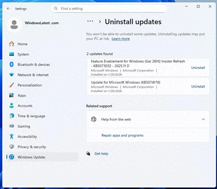 Windows 11 26H2版本将在2026年秋季向全球用户推送