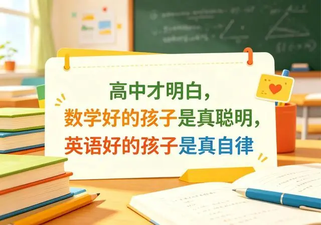 高中才明白,数学好的孩子是真聪明,英语好的孩子是真自律