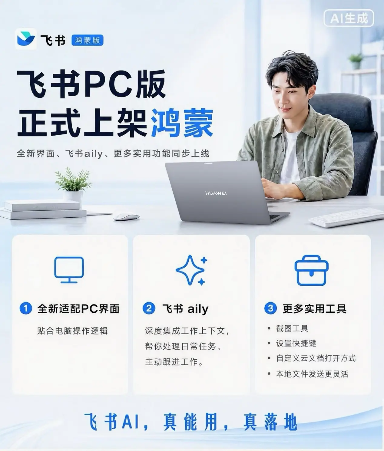 鸿蒙电脑办公版图再落重磅一环:飞书 PC 版上架鸿蒙电脑,高效协作原生适配