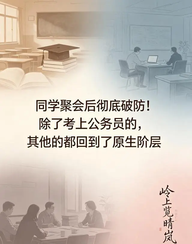 同学聚会后彻底破防！除了考上公务员的，其他的都回到了原生阶层