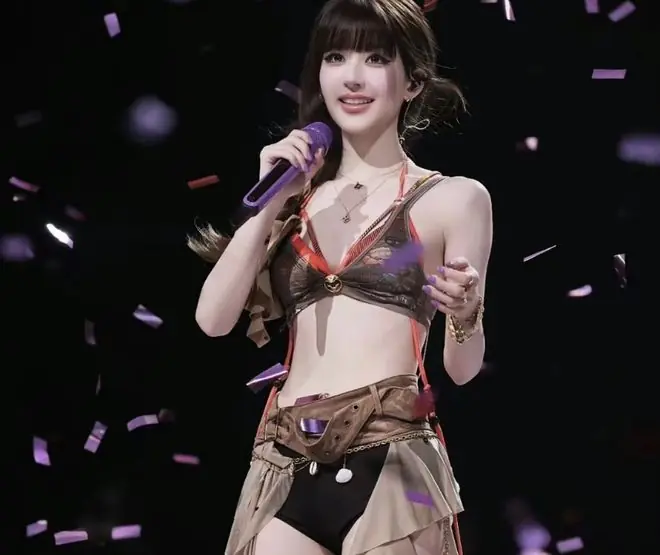 赵露思真不拿网友当外人,穿比基尼又唱又跳,舞台上直接脱掉裙子