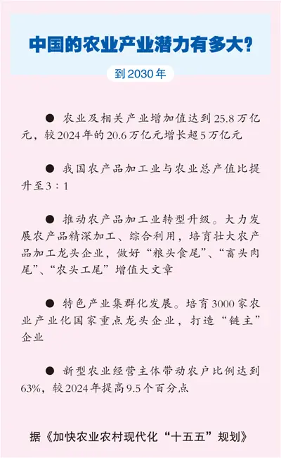 涵盖第一产业增加值,也涉及加工制造、流通服务等二三产业——25.8万亿元,“农”字号产业越做越大