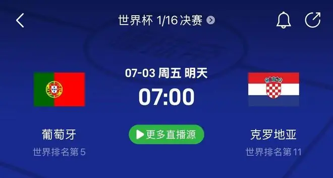 世界杯葡萄牙VS克罗地亚前瞻：传奇再次同台竞技；享受吧