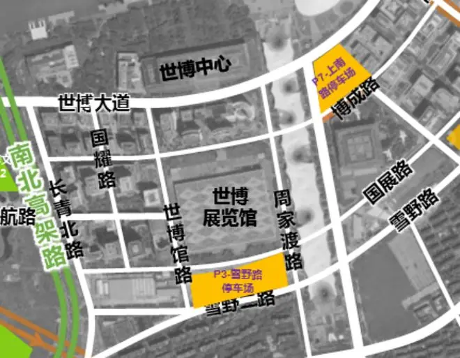P3与P7停车场示意图