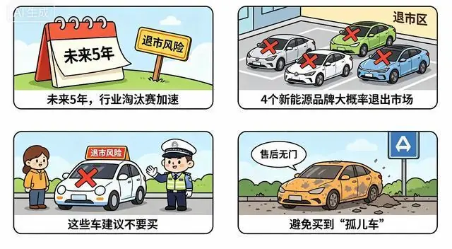 未来5年，有可能退出市场的4个新能源汽车品牌，这些车建议不要买